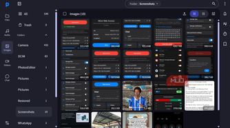 File manager interface displaying image thumbnails