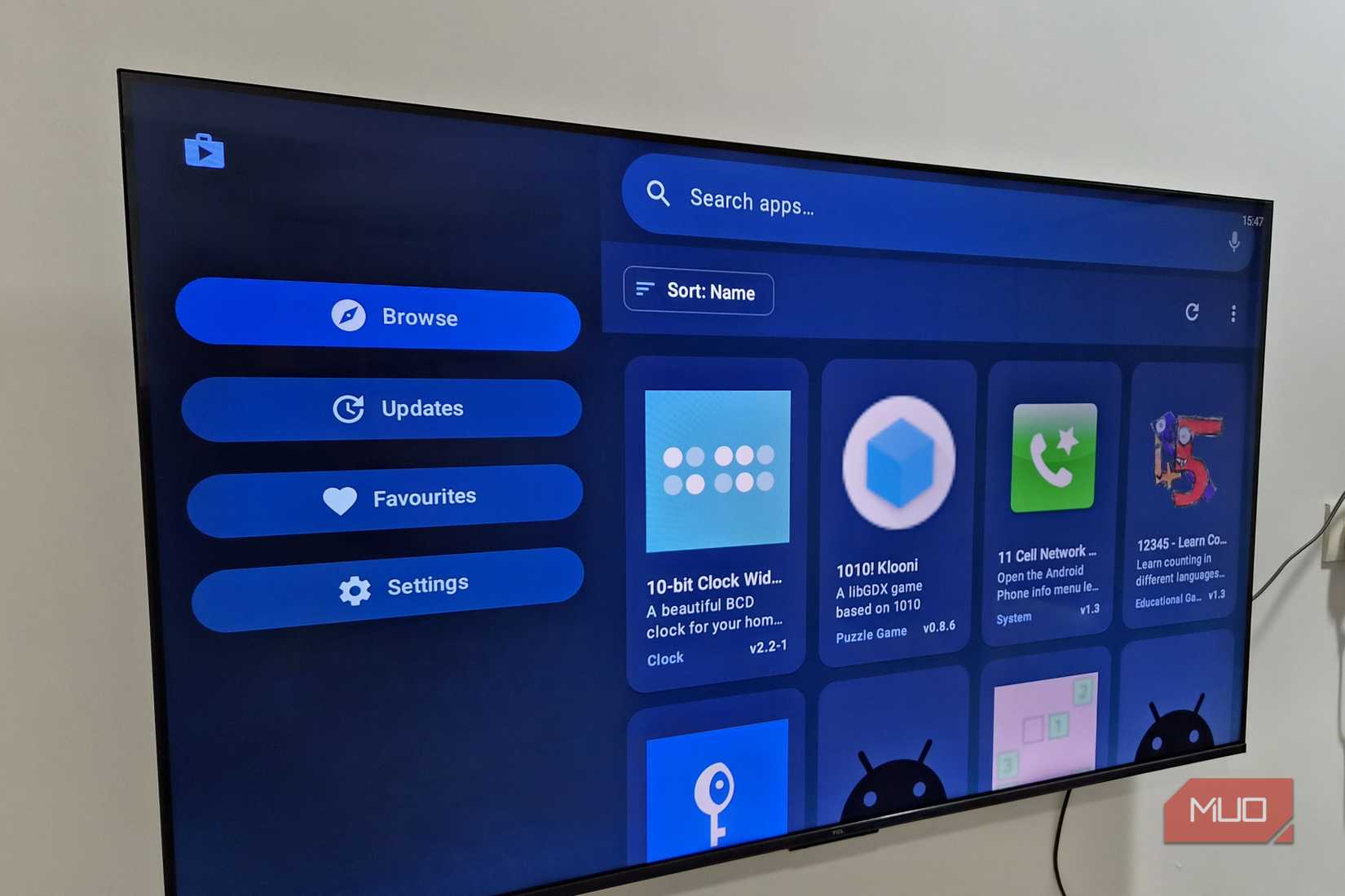 Flicky app store on TCL Google TV
