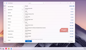 FluentCleaner category sidebar expanded