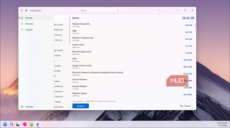 FluentCleaner sidebar menu options