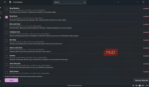 FluentTweaker app interface showing installed applications