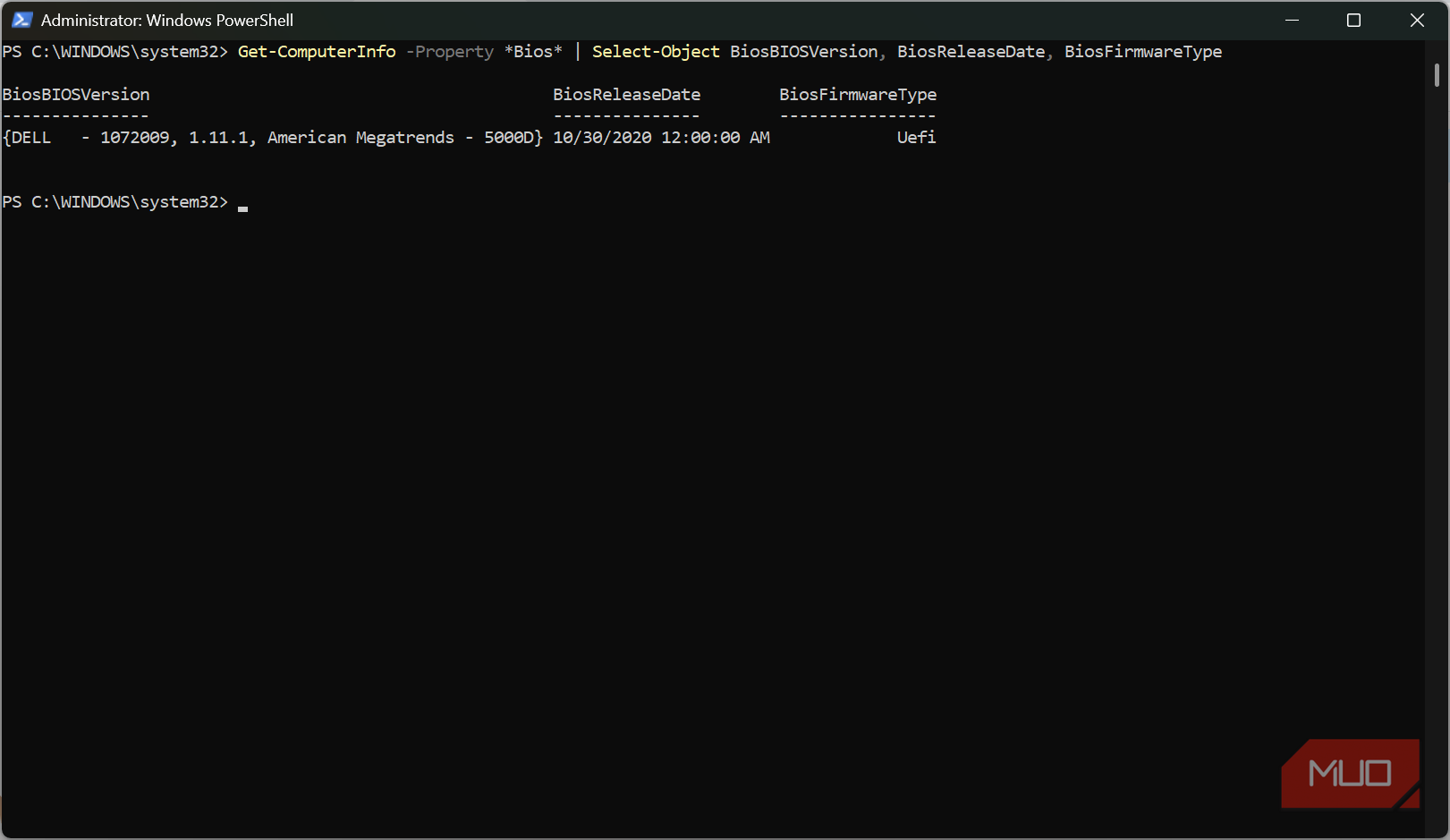 Formated GetOSinfo command