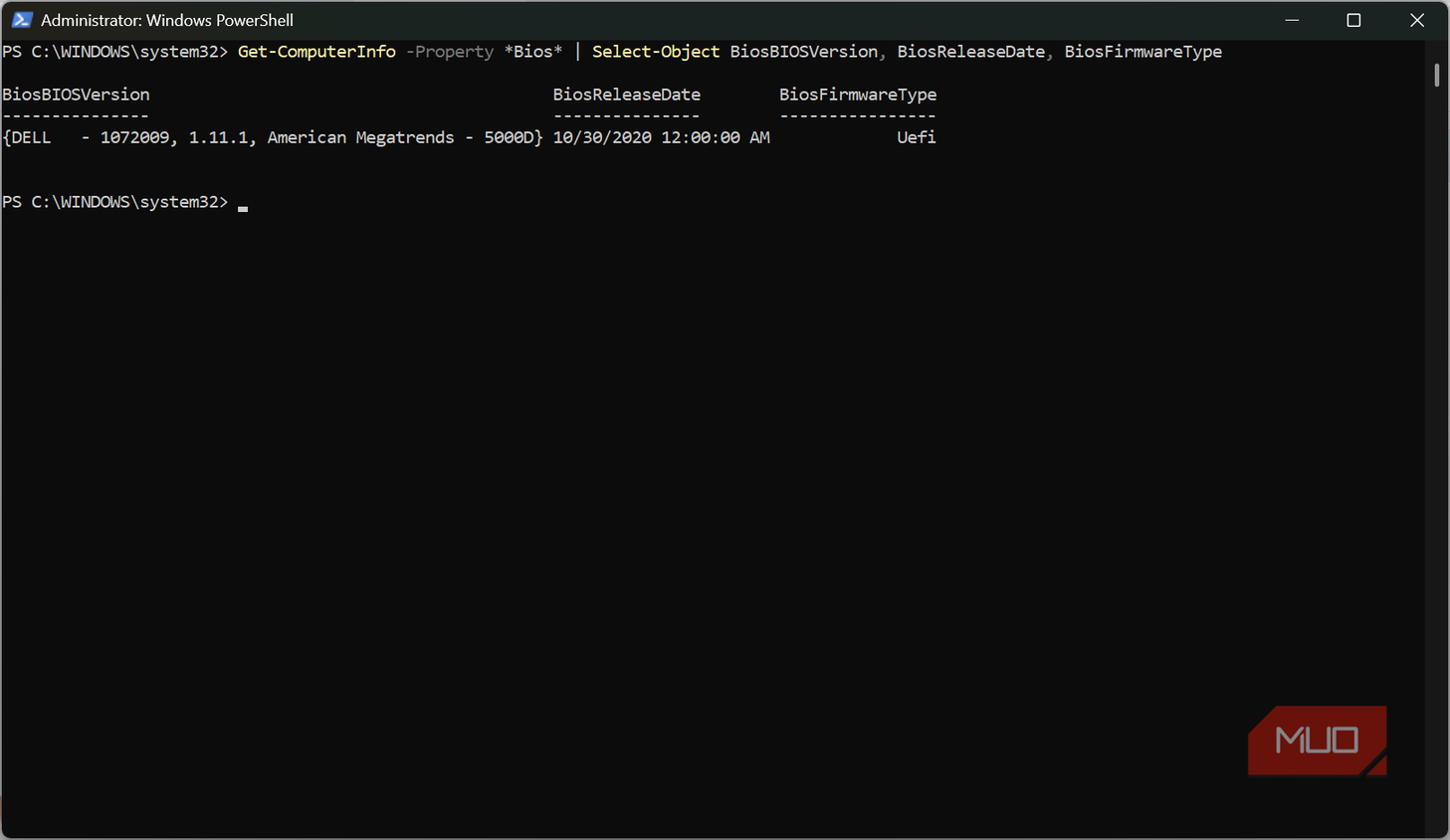 Formated GetOSinfo command