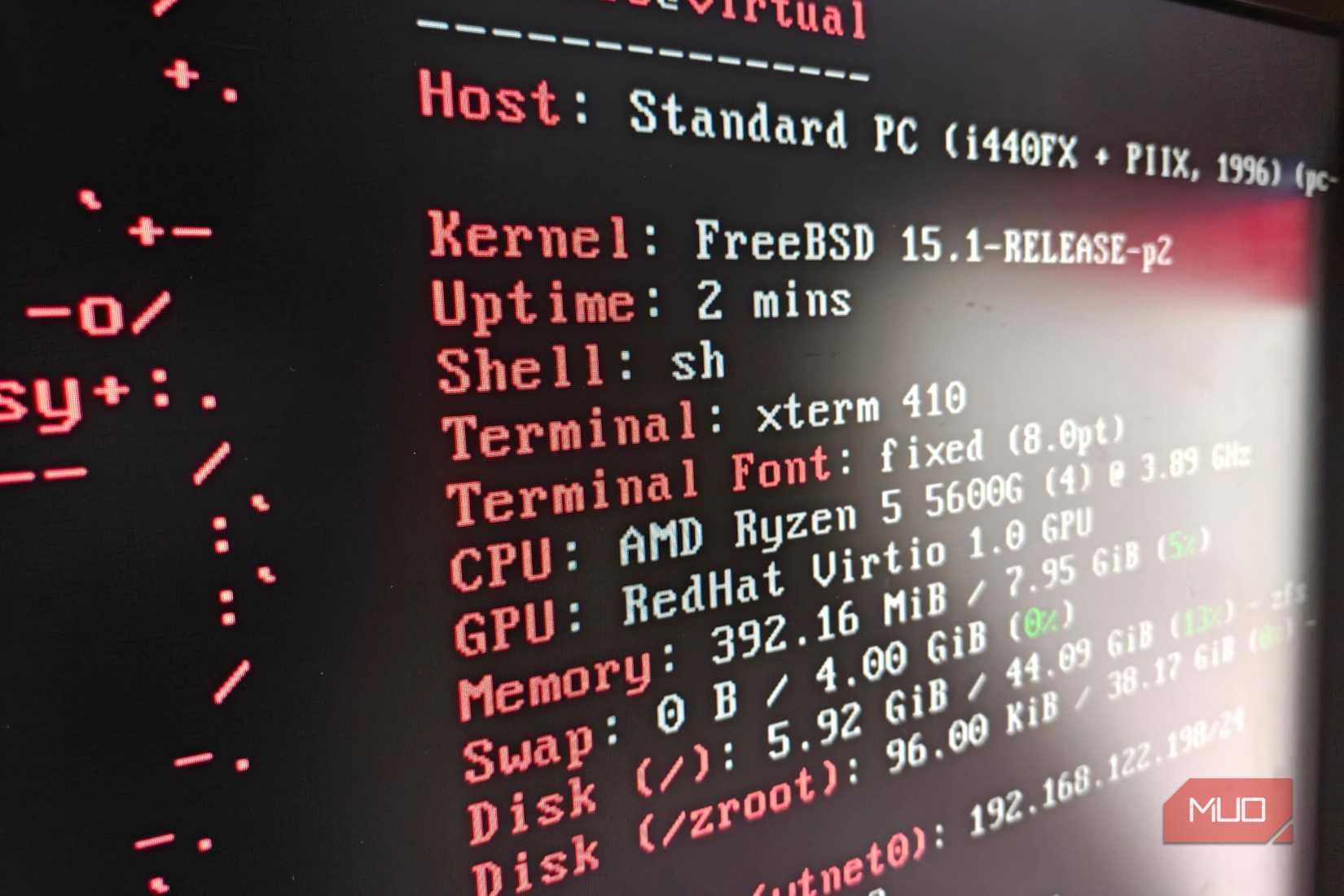 FreeBSD within a virtual machine