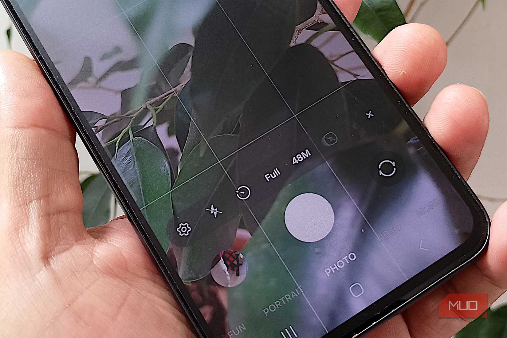 Galaxy phone with camera open and set as 48MP