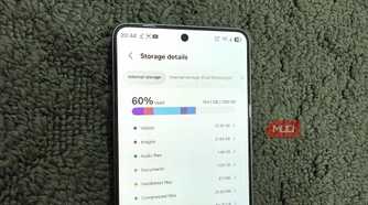 Galaxy S26 showing storage menu