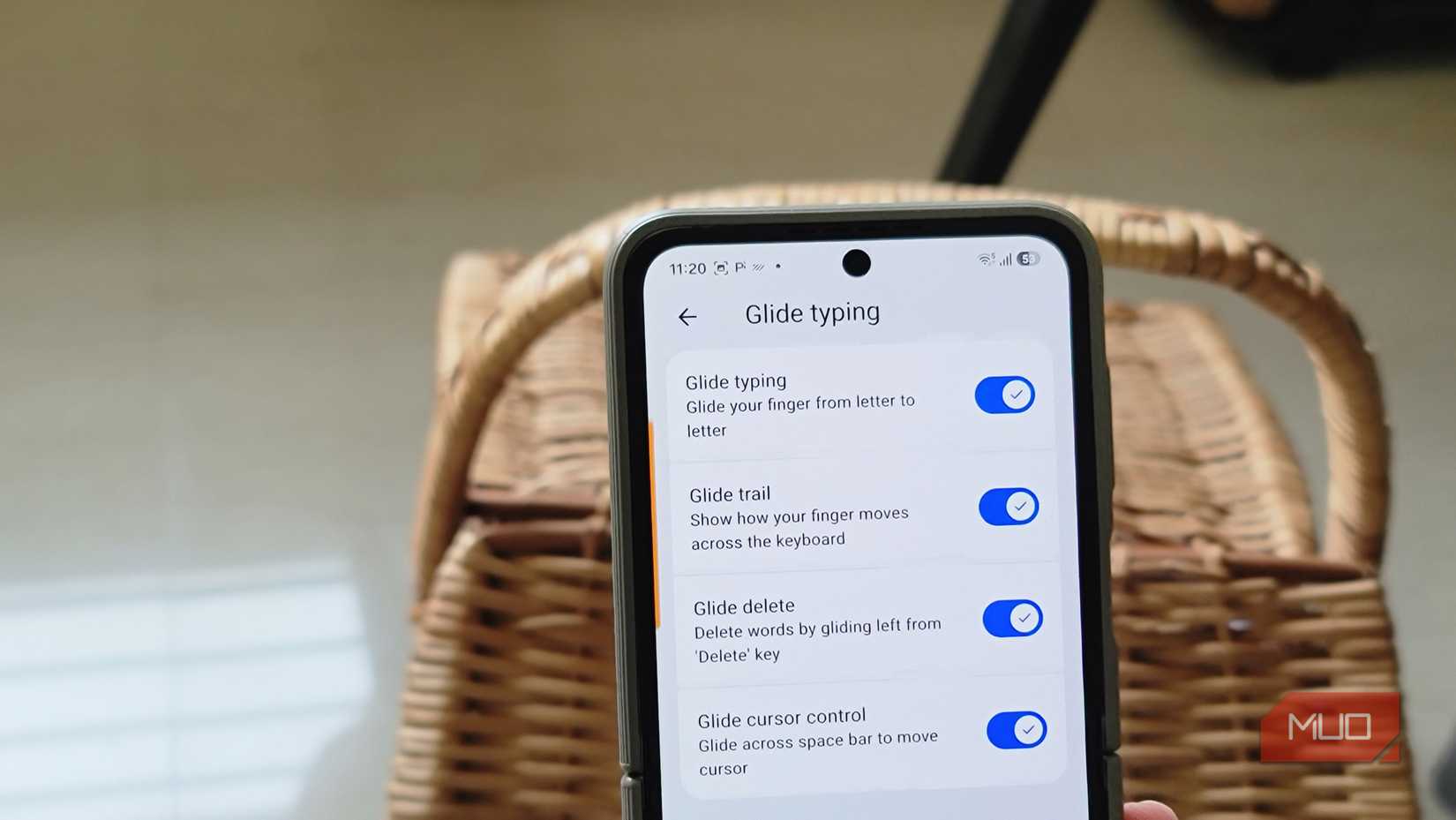 Gboard glide typing settings