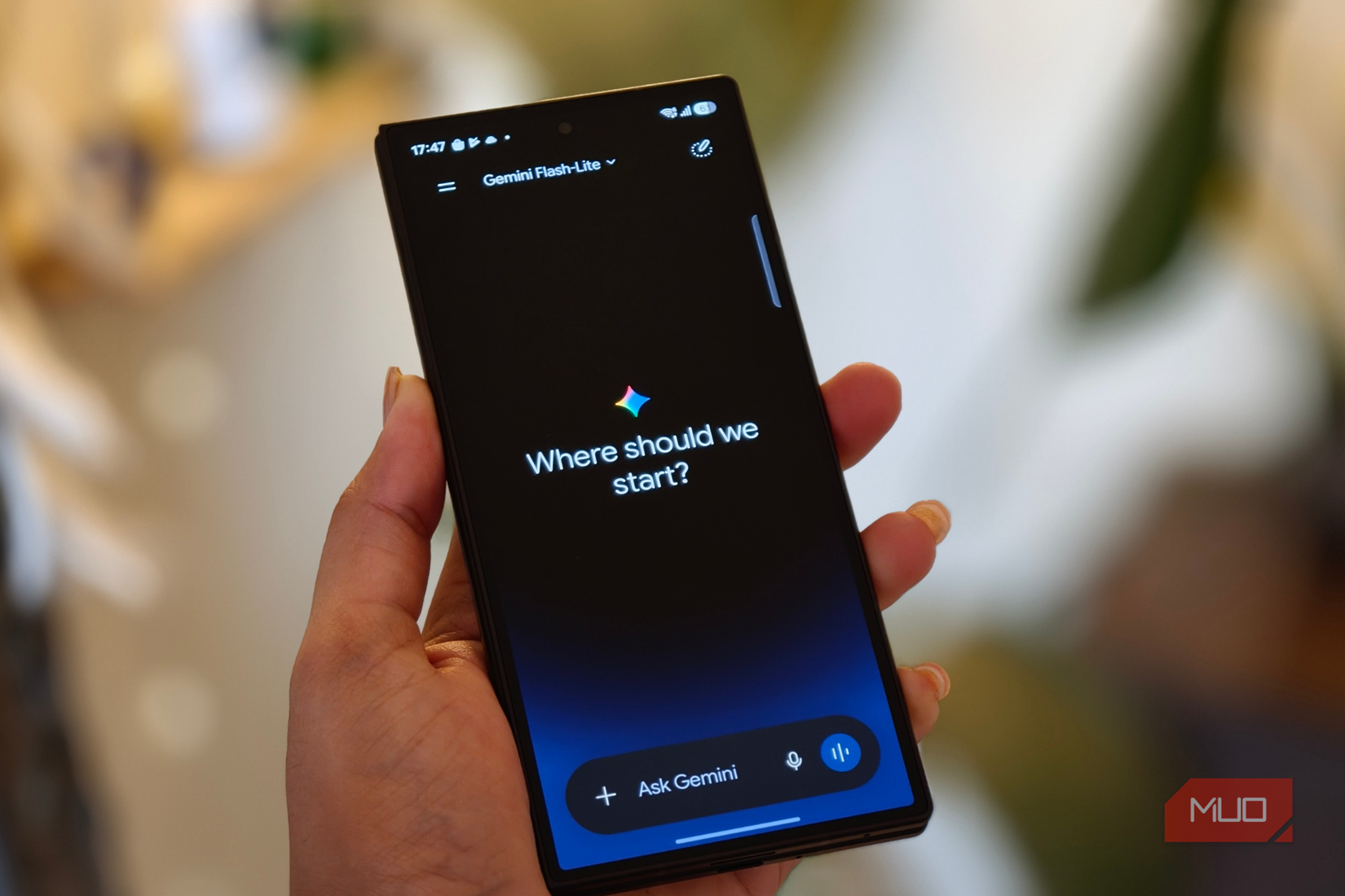 Gemini app opened on the Samsung Galaxy Z Fold 8 Ultra