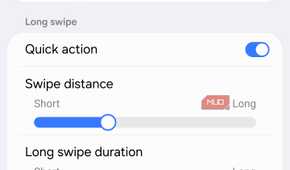 Gesture sensitivity settings in One Hand Operation+