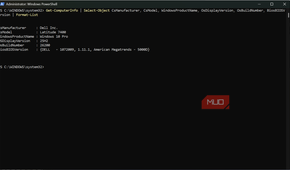 Get Info command with BIOS version