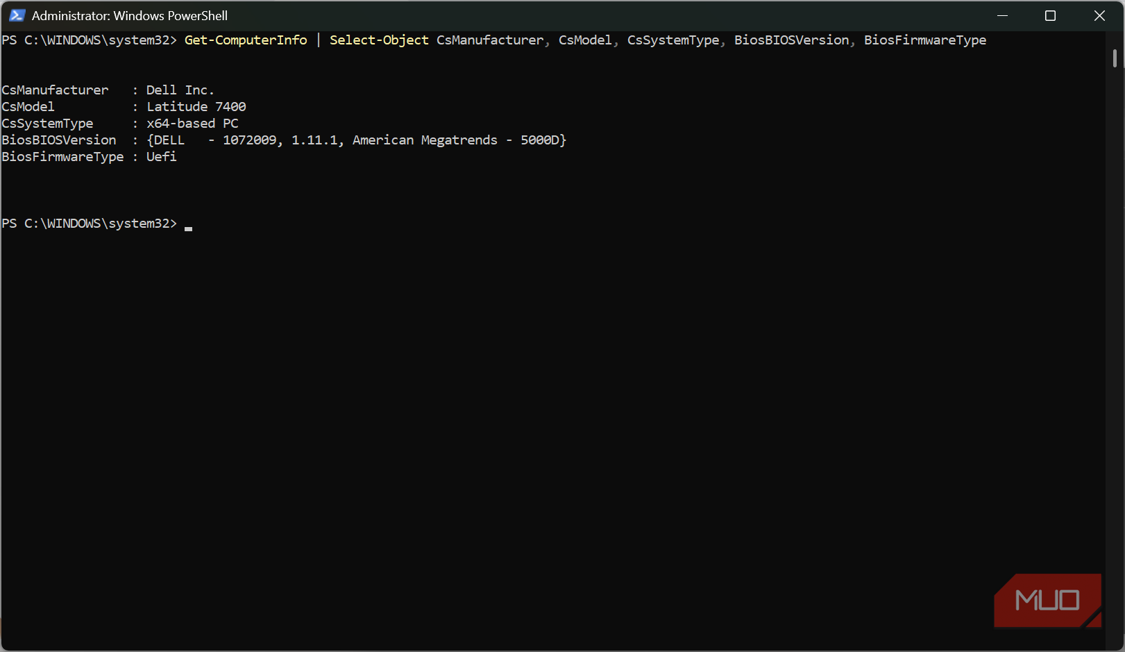 Get Info command with CS firmware