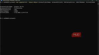 Get Info command with OS install date