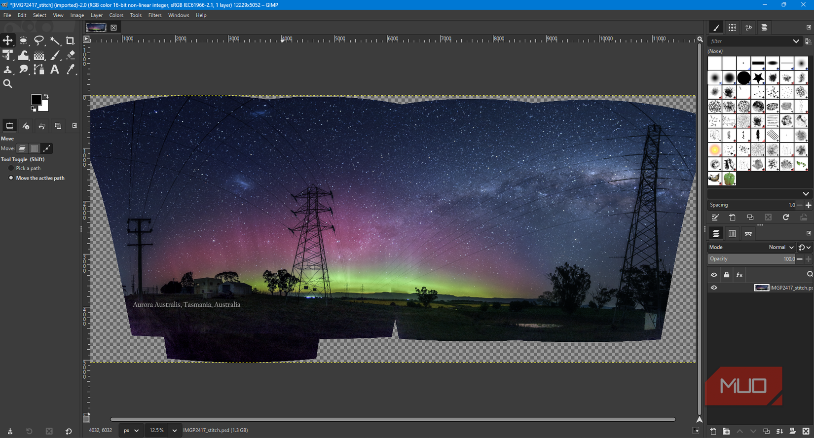 GIMP opening PSD file with merged option flattened image preserving adjustment layers