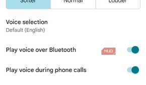 Screenshot of Google Maps navigation settings.
