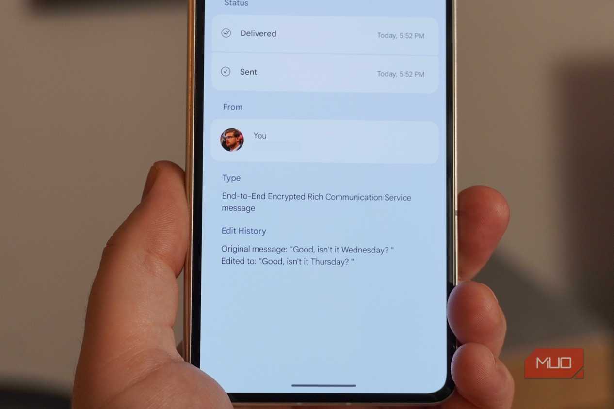 Edit history in Google Messages.