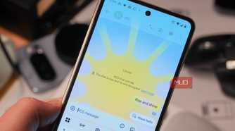 The rise and shine expressive animation in Google Messages.
