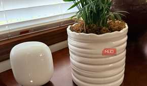 A Google Nest in a living room.
