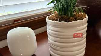 A Google Nest in a living room.