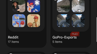 Google Photos with backup folders toggled on.