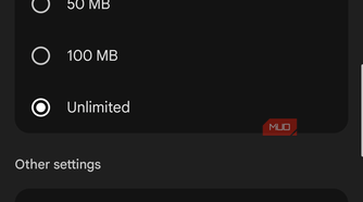 Google Photos mobile data with all backups active