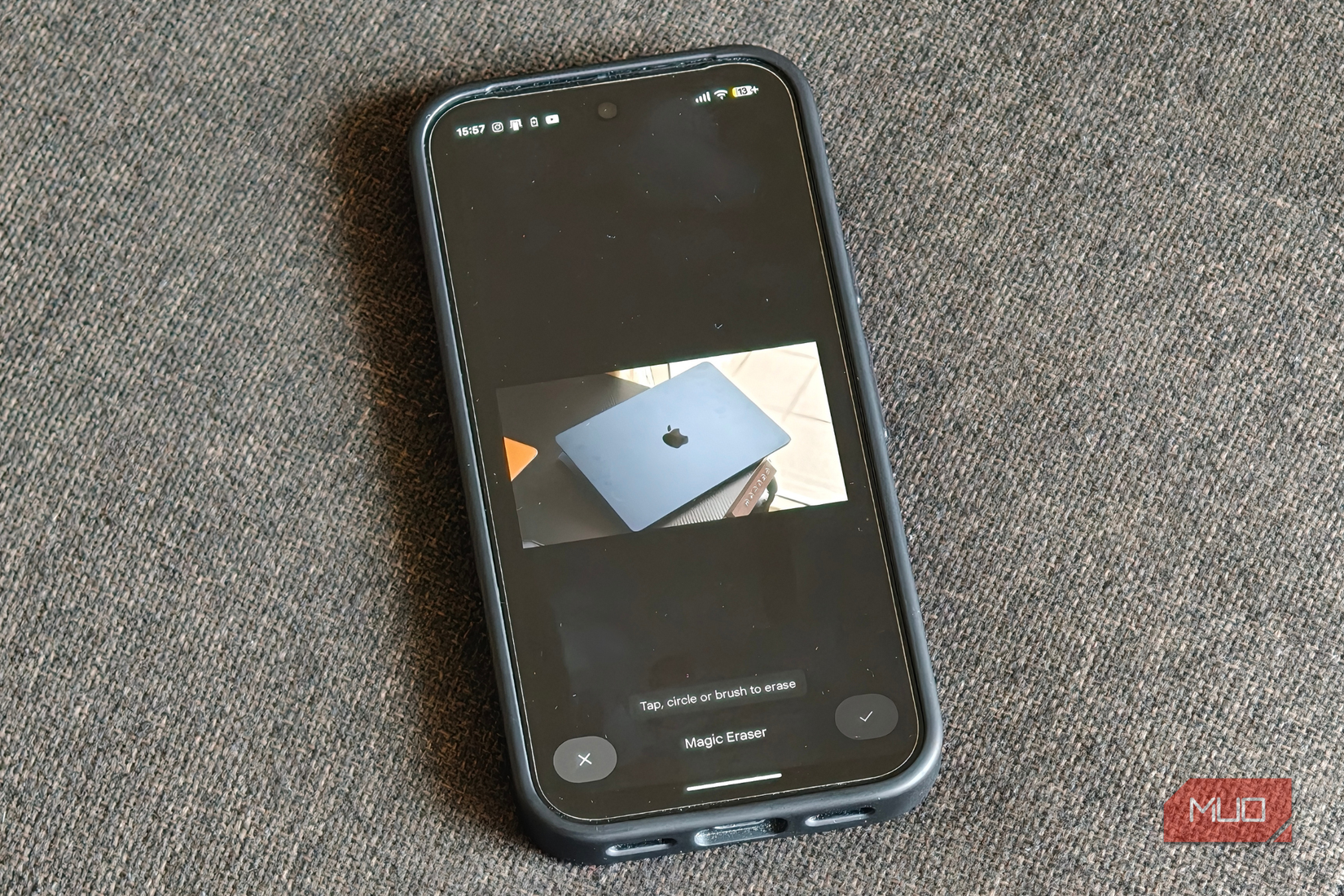 Google Photos opened with Magic eraser visible on Pixel 10 Pro