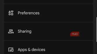 Google Photos settings