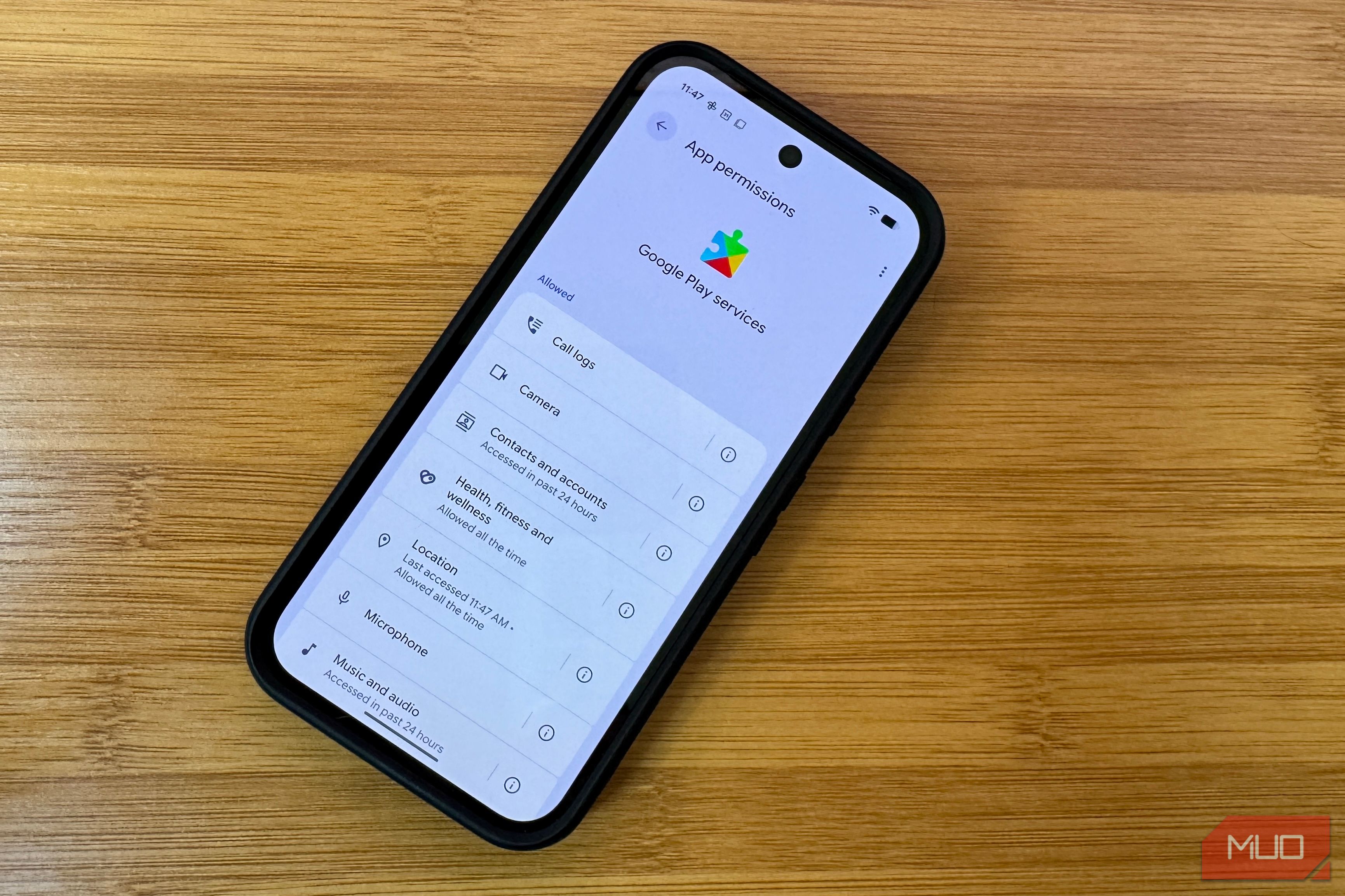 Google Play Services app permisisons