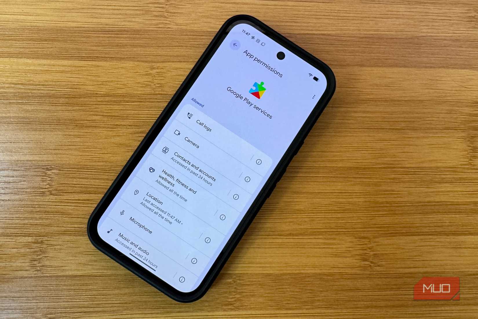 Google Play Services app permisisons