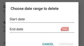 Screenshot of Google's Timeline settings.