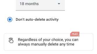 Screenshot of Google's Timeline settings.