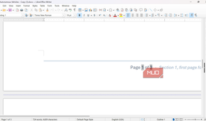 Grey lines boxing in LibreOffice Writer.