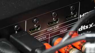 A close-up of unused HDMI 4K inputs.