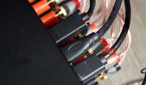 HDMI ports plugged into an AV receiver.