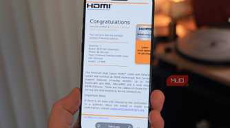 The web result for HDMI certification.