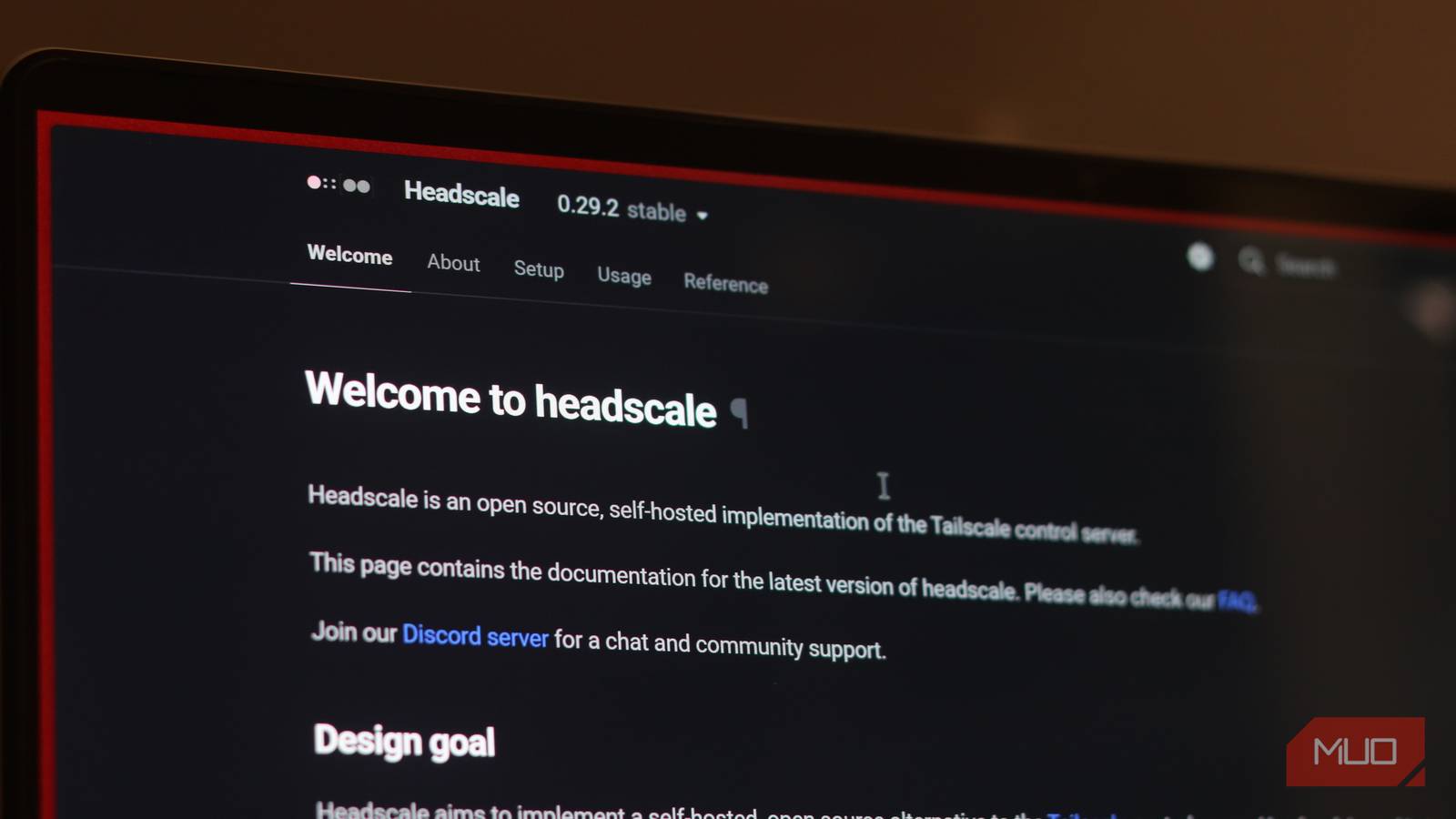 Headscale website showing headscale logo