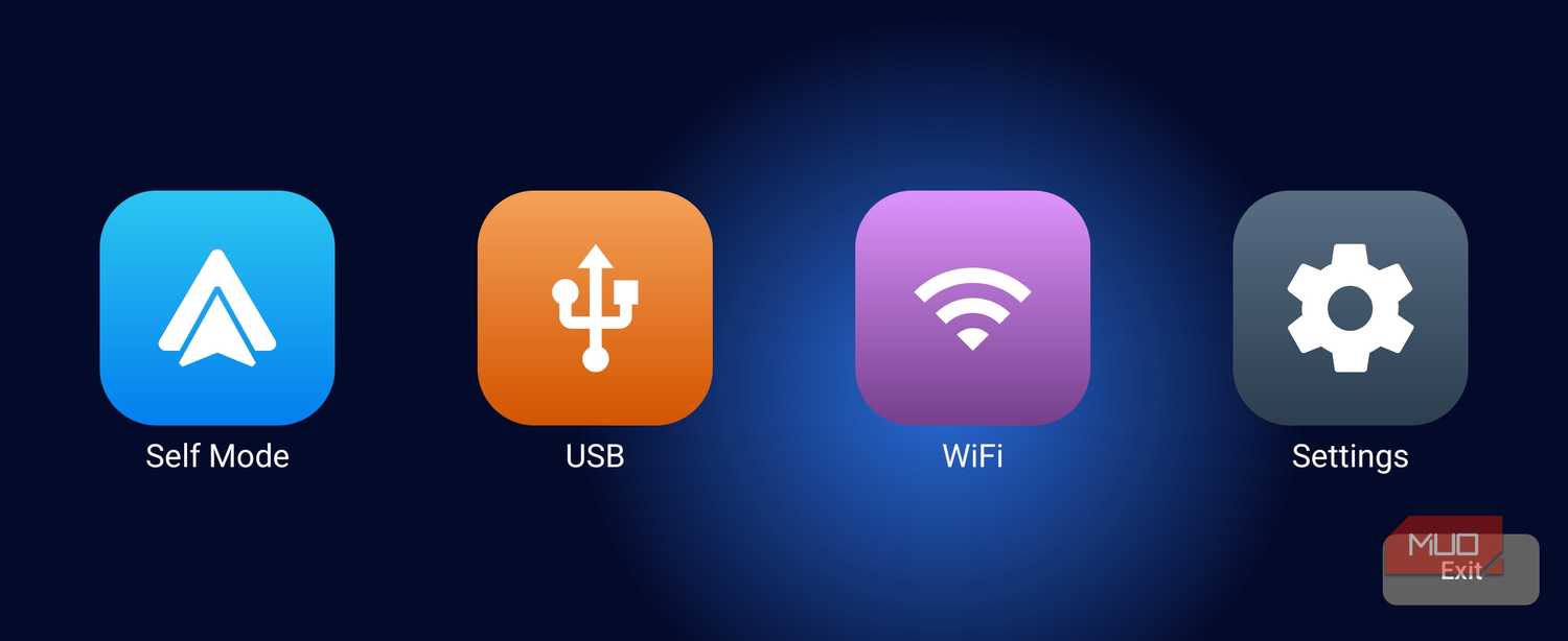 Headunit Revived Main Menu With Self Mode Usb Wifi Settings Options