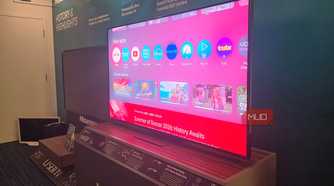 A side view of a Hisense miniLED TV