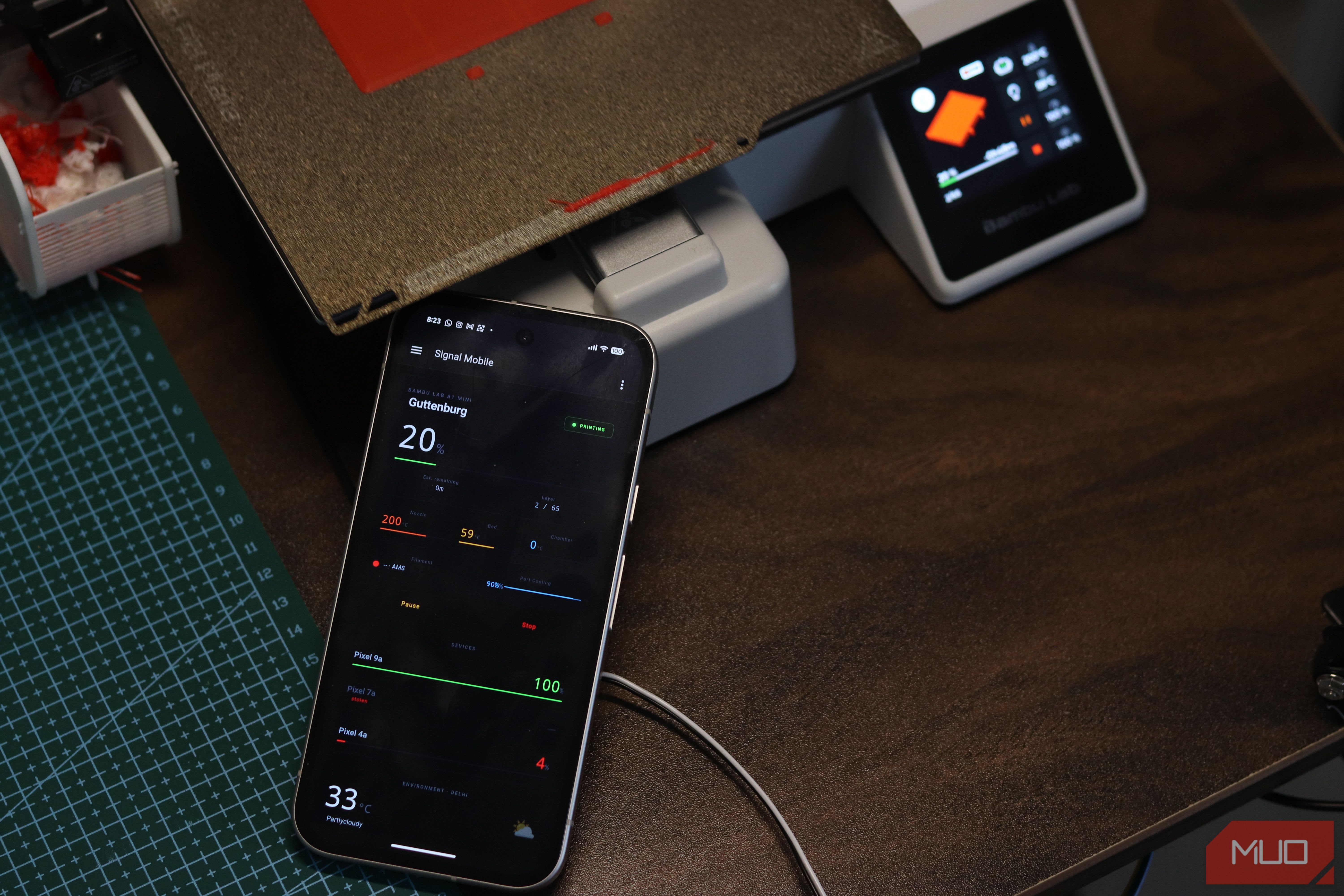 Home Assistant app with 3D printer.