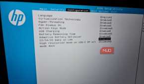 Enabling Wake on LAN in HP laptop BIOS