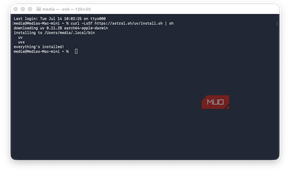 Install commands for UV