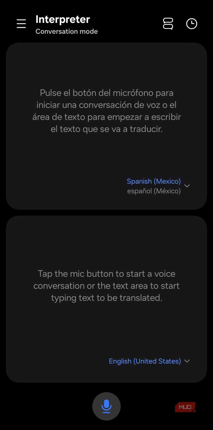 Interpreter feature on Samsung Galaxy phone