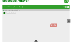 iPad Spacedesk viewer application with discovered PC