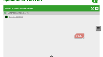 iPad Spacedesk viewer application with discovered PC