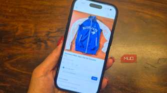 An iPhone in hand showing a listing on Facebook Marketplace.