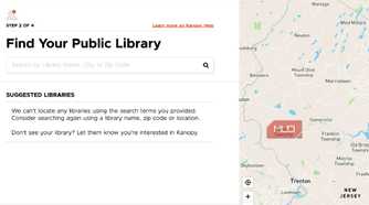 Step 2 of Kanopy set up process