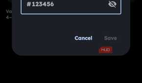 Modal dialogue titled "Set Vault Password" prompting the user to enter a 4-8 digit password on a numeric keypad
