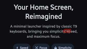 Welcome screen for Key Launcher displaying the tagline "Your Home Screen, Reimagined" and a "Try It Now" button