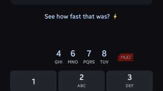 Interactive tutorial page titled "Try it yourself!" showing app search results above a T9 keypad interface