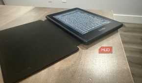 kindle paperwhite in case on desk