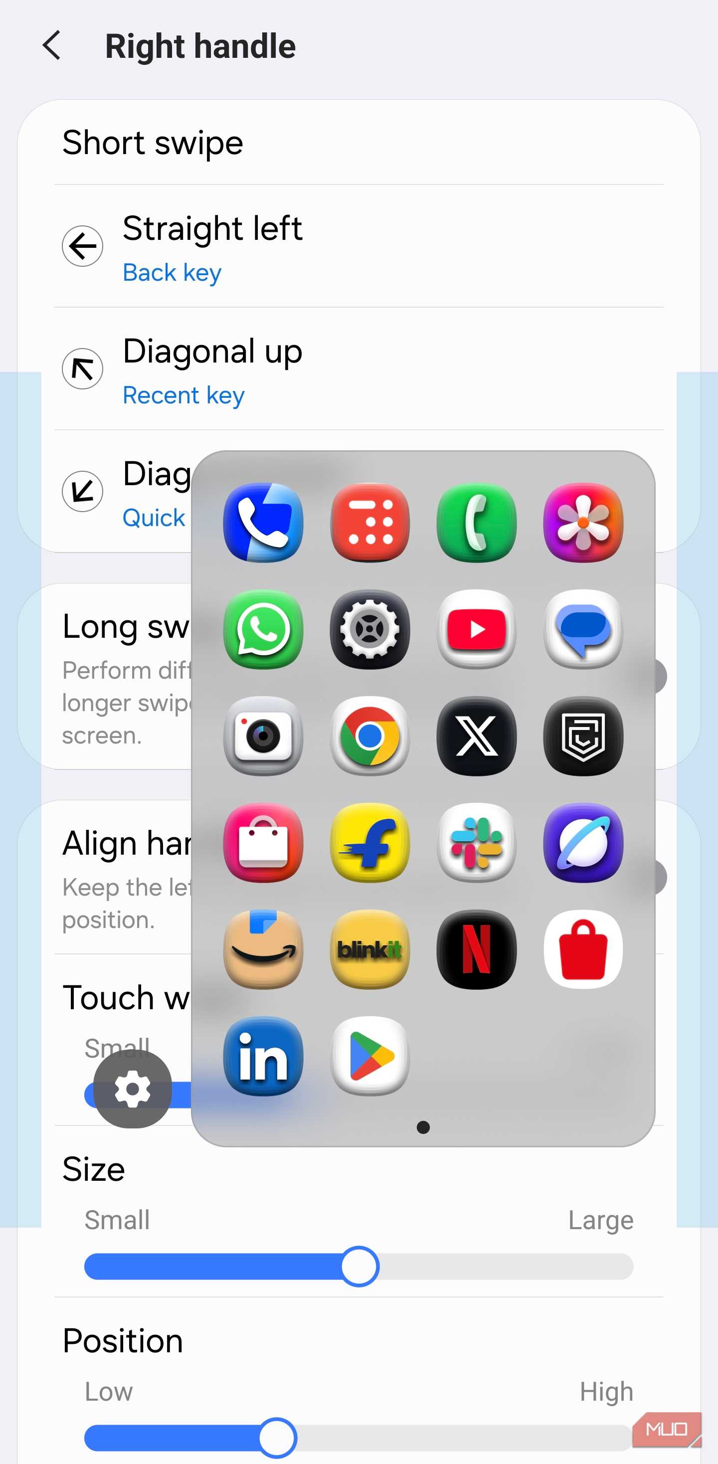 Launching apps with One Hand Operation+